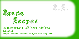 marta reczei business card